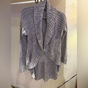 APT 9 brand heather grey open long sweater